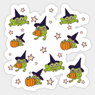 Frog Witches in the Stars Sticker
